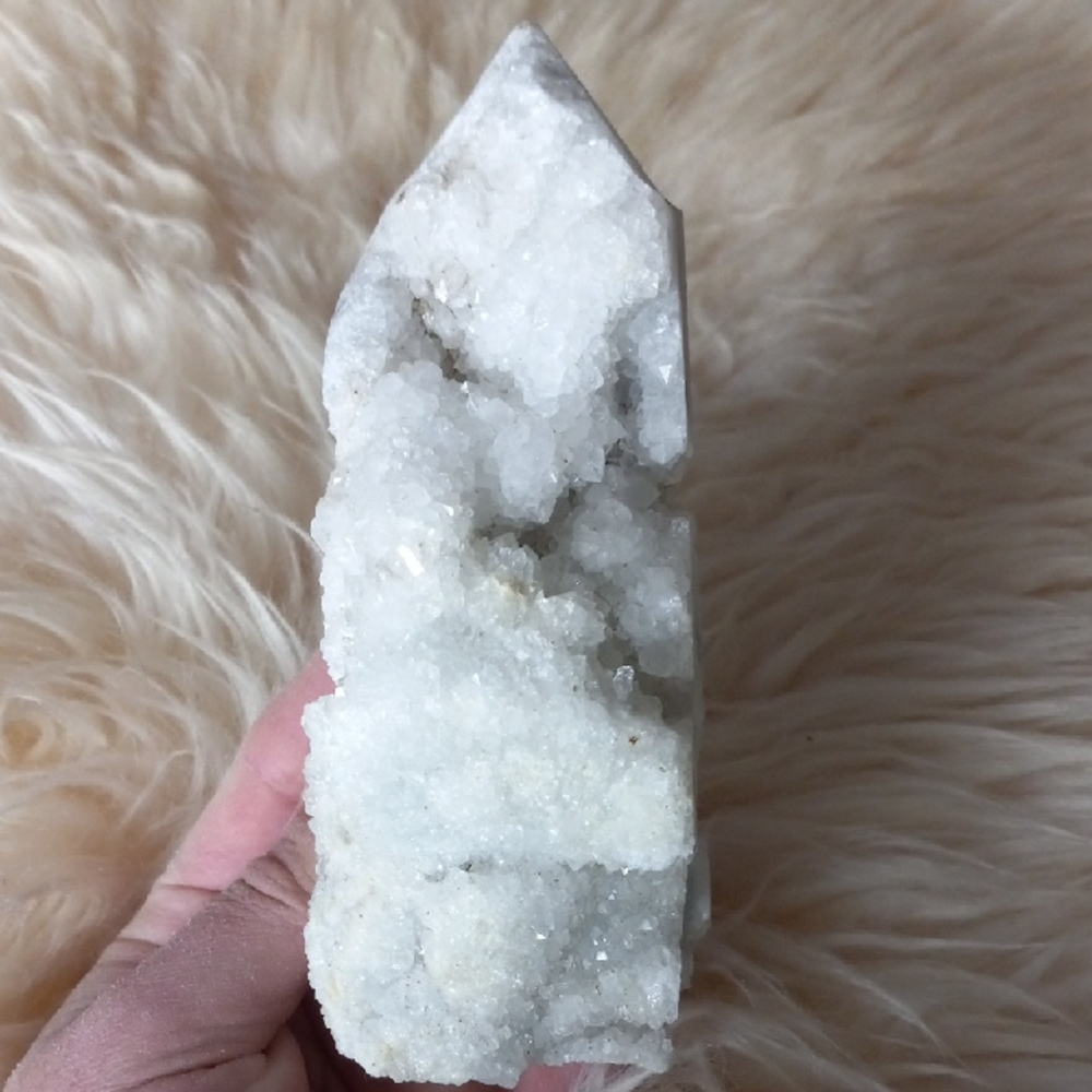 Raw Druzy Quartz Tower
